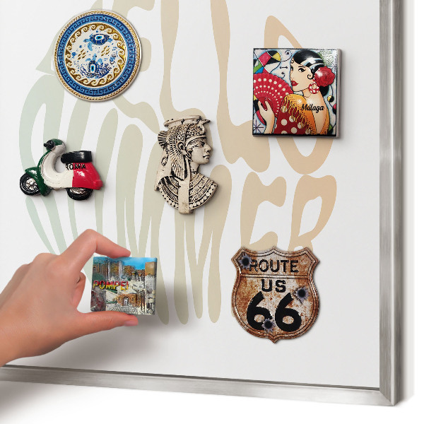 Lavagna magnetica decorativa da parete in colore argento Ciao estate