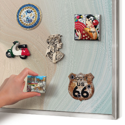 Lavagna magnetica decorativa da parete in colore argento Vortice pastello