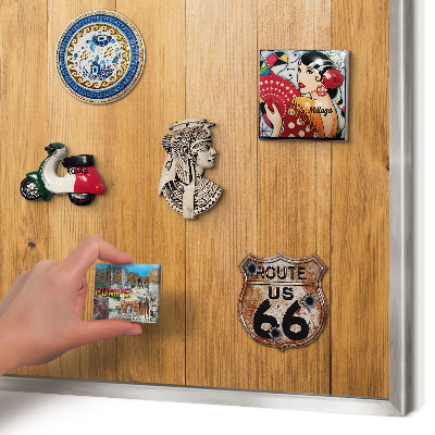 Lavagna magnetica decorativa da parete in colore argento Struttura in acciaio