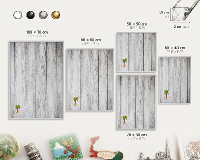 Lavagna magnetica decorativa da parete in colore argento Legno rustico