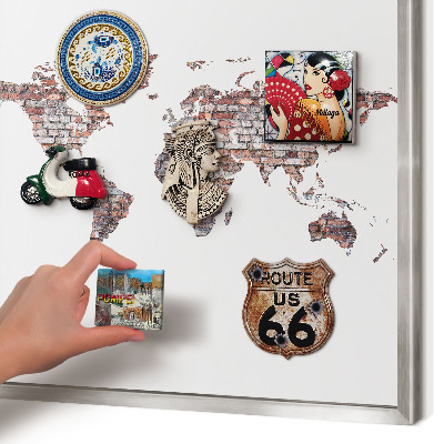 Lavagna magnetica decorativa da parete in colore argento Brickworld
