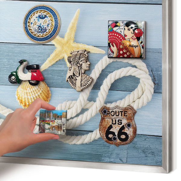 Lavagna per calamite con cornice d'argento Clima marittimo