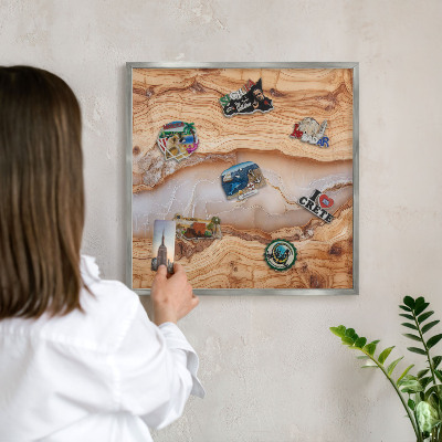 Lavagna per calamite con cornice d'argento Eleganza delicata
