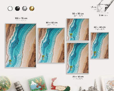 Lavagna magnetica decorativa da parete in colore argento Strati della Terra