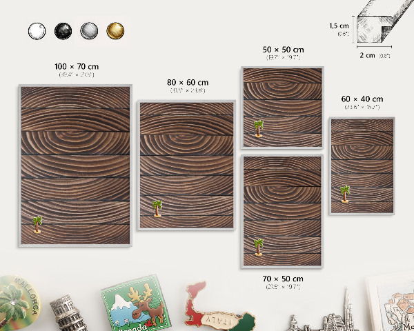 Lavagna per calamite con cornice d'argento Struttura in legno