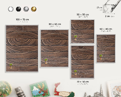 Lavagna per calamite con cornice d'argento Struttura in legno