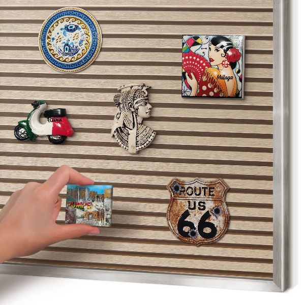 Lavagna magnetica decorativa da parete in colore argento Struttura calma