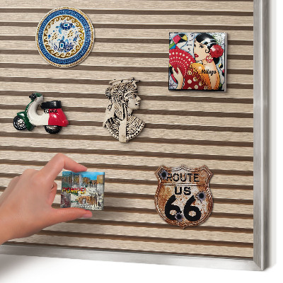 Lavagna magnetica decorativa da parete in colore argento Struttura calma