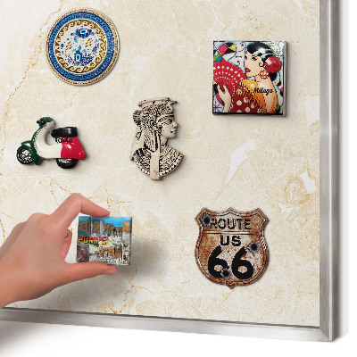 Lavagna per calamite con cornice d'argento Marmo delicato