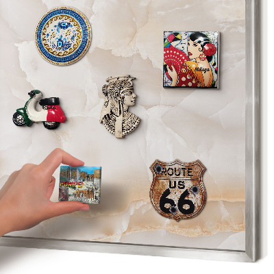 Lavagna magnetica decorativa da parete in colore argento Onde sottili