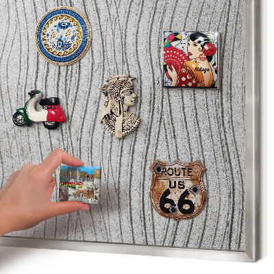 Lavagna magnetica decorativa da parete in colore argento Grigi