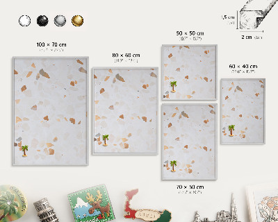 Lavagna magnetica decorativa da parete in colore argento Mosaico caldo