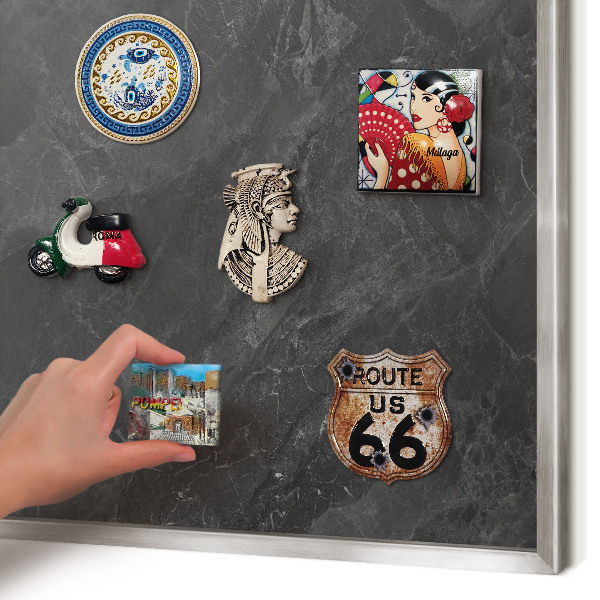 Lavagna magnetica decorativa da parete in colore argento Grigio eleganza t