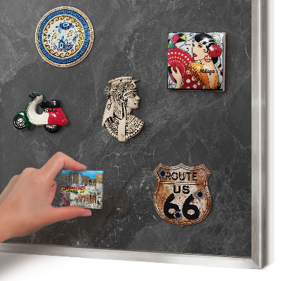 Lavagna magnetica decorativa da parete in colore argento Grigio eleganza t