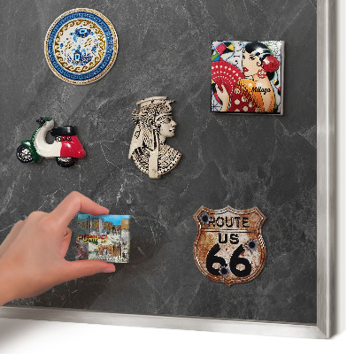Lavagna magnetica decorativa da parete in colore argento Grigio eleganza t