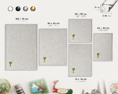 Lavagna magnetica decorativa da parete in colore argento Eleganza discreta