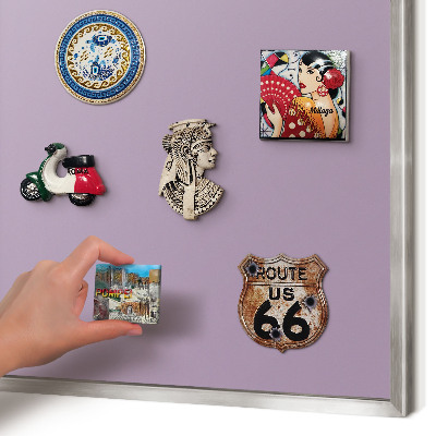 Lavagna magnetica decorativa da parete in colore argento Viola lilla