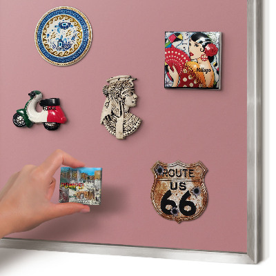 Lavagna magnetica decorativa da parete in colore argento Rosa cipria