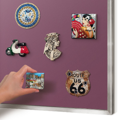 Lavagna magnetica decorativa da parete in colore argento Colore viola