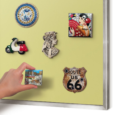 Lavagna magnetica decorativa da parete in colore argento Senape leggera