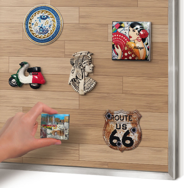 Lavagna magnetica decorativa da parete in colore argento Modello in legno
