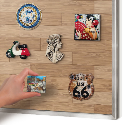 Lavagna magnetica decorativa da parete in colore argento Modello in legno