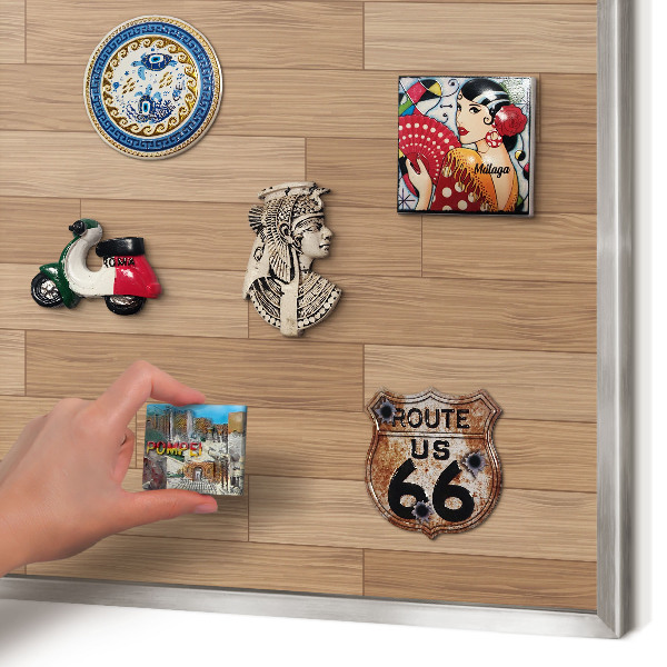 Lavagna magnetica decorativa da parete in colore argento Modello in legno