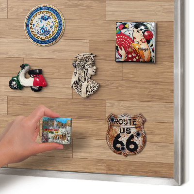 Lavagna magnetica decorativa da parete in colore argento Modello in legno
