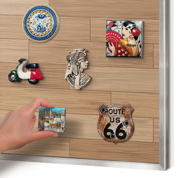 Lavagna magnetica decorativa da parete in colore argento Modello in legno