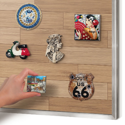 Lavagna magnetica decorativa da parete in colore argento Modello in legno