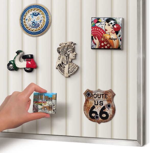 Lavagna per calamite con cornice d'argento Linee verticali