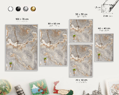 Lavagna per calamite con cornice d'argento Marmo eleganza