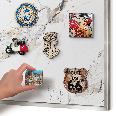 Lavagna magnetica decorativa da parete in colore argento Effetto marmo