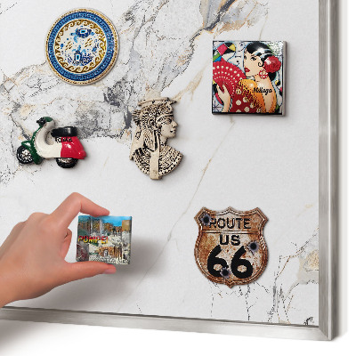 Lavagna magnetica decorativa da parete in colore argento Effetto marmo