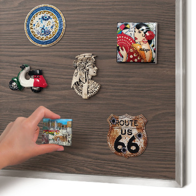 Lavagna magnetica decorativa da parete in colore argento Legno naturale