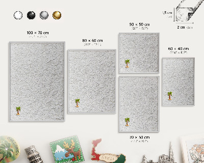 Lavagna magnetica decorativa da parete in colore argento Eleganza traforata