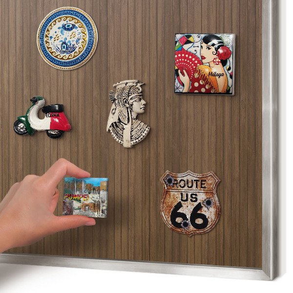 Lavagna magnetica decorativa da parete in colore argento Sfondo in legno