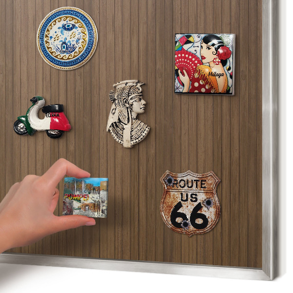 Lavagna magnetica decorativa da parete in colore argento Sfondo in legno