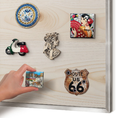 Lavagna magnetica decorativa da parete in colore argento Modello in legno