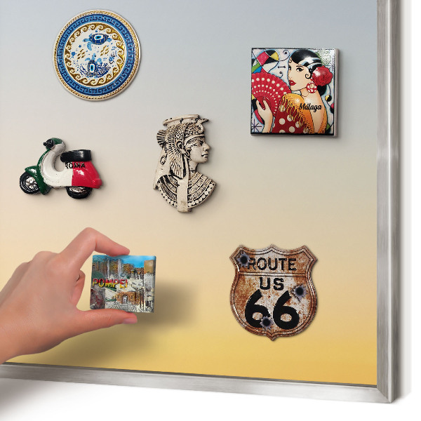 Lavagna per calamite con cornice d'argento Sfumatura pastello