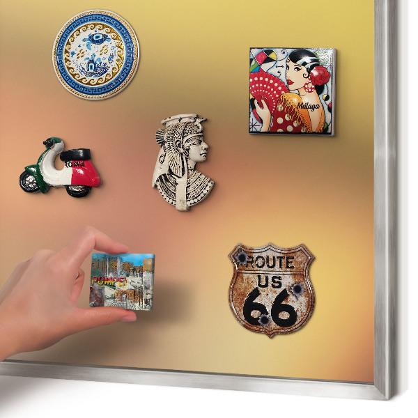 Lavagna magnetica decorativa da parete in colore argento Bagliore colorato