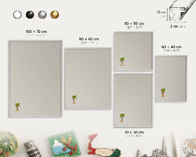 Lavagna magnetica decorativa da parete in colore argento Pietra calda