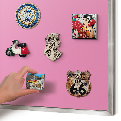 Lavagna magnetica decorativa da parete in colore argento Rosa freddo