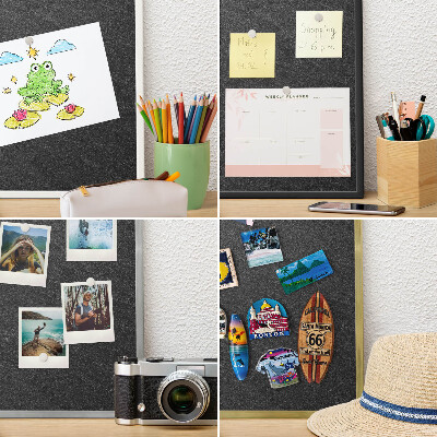 Lavagna per calamite delle vacanze con cornice dorata Texture nera