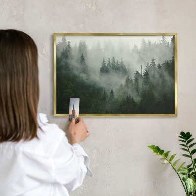 Lavagna magnetica per calamite souvenir in colore oro Magia della foresta