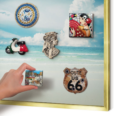 Lavagna per calamite delle vacanze con cornice dorata Armonia marittima