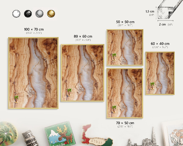 Lavagna per calamite delle vacanze con cornice dorata Eleganza delicata