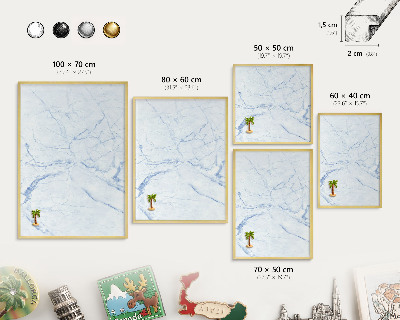 Lavagna magnetica per calamite souvenir in colore oro Design effetto marmo