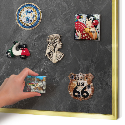 Lavagna magnetica per calamite souvenir in colore oro Grigio eleganza t