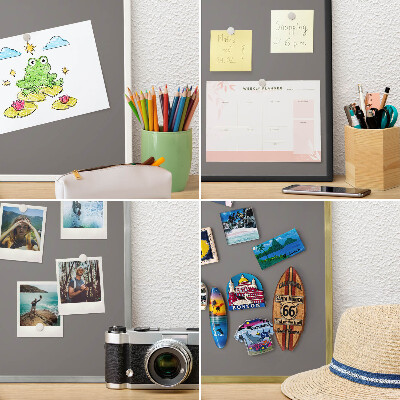 Lavagna per calamite delle vacanze con cornice dorata Grigio scuro